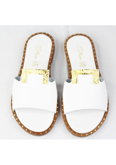 S.PIERO Ciabatta in pelle Donna