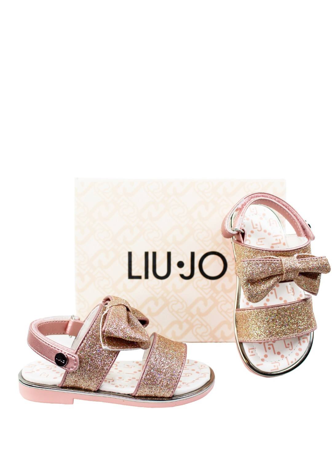 LIU JO Sandalo glitter con fiocco Bimba