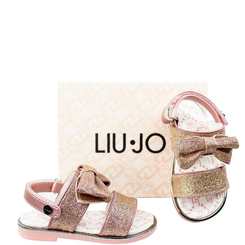 LIU JO Sandalo glitter con fiocco Bimba