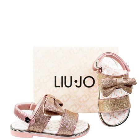 LIU JO Sandalo glitter con fiocco Bimba