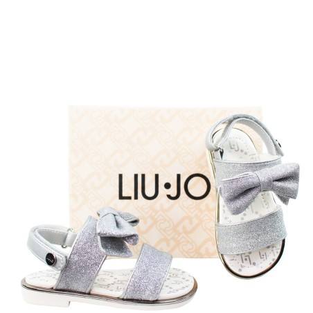 LIU JO Sandalo glitter con fiocco Bimba