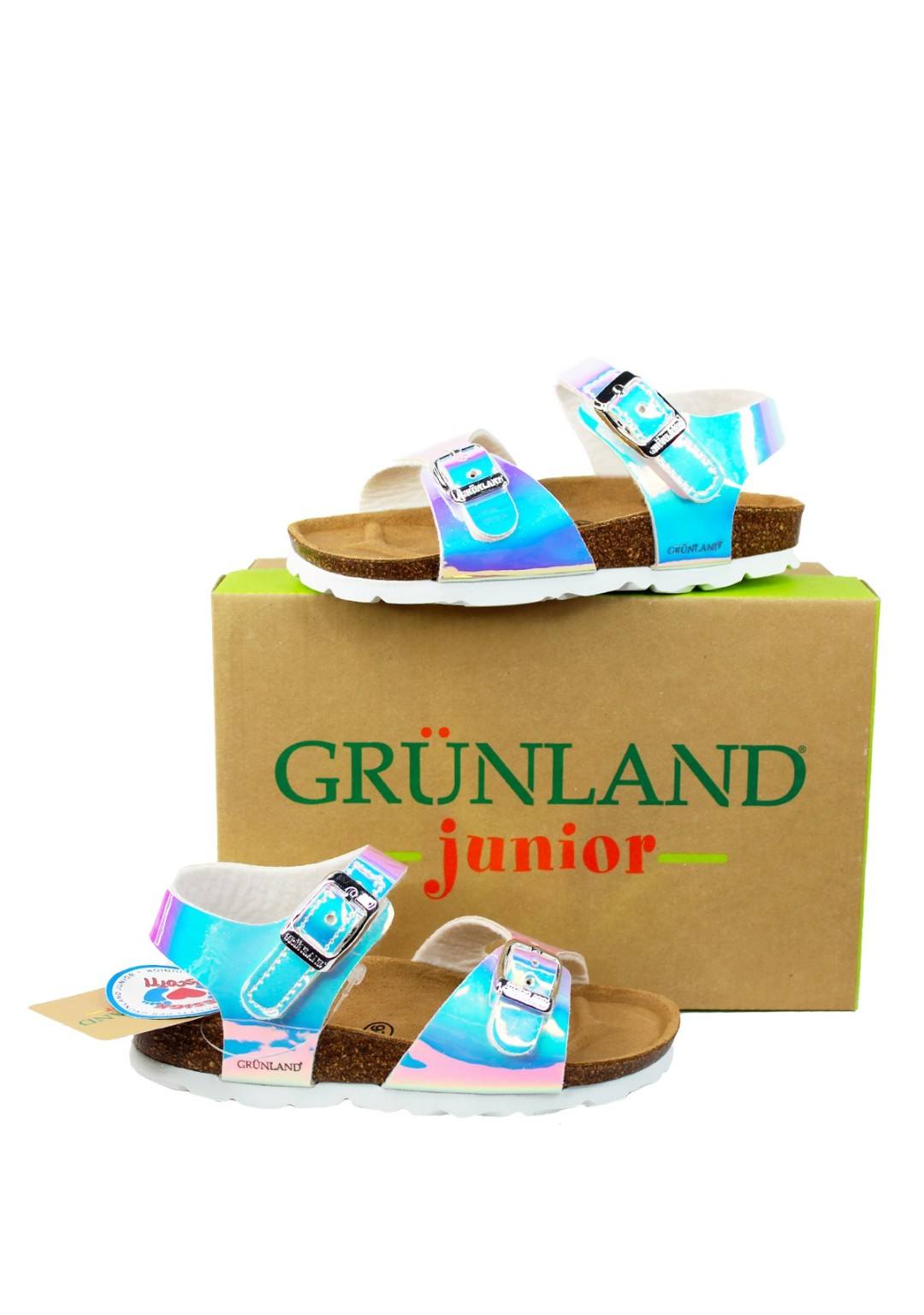 GRUNLAND JUNIOR Sandalo cangiante luce Bambina 26/35