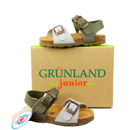 GRUNLAND JUNIOR Sandalo due fibbie Bambino