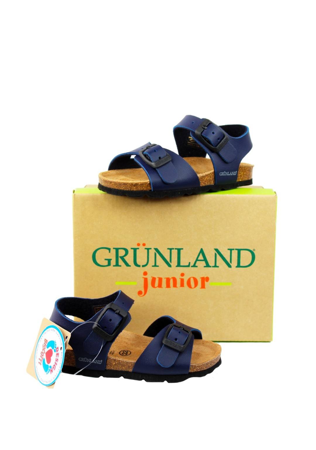 GRUNLAND JUNIOR Sandalo due fibbie Bambino 19/25