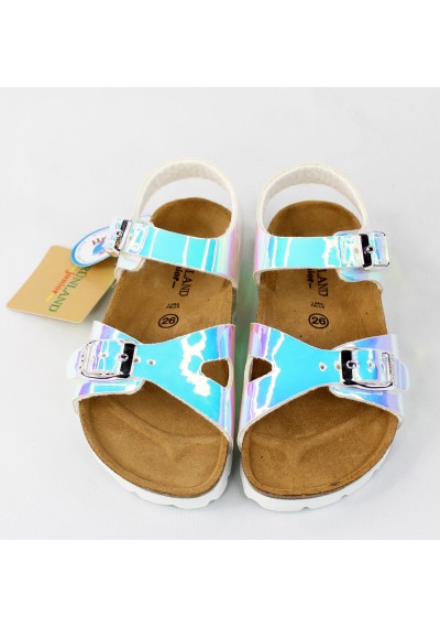 GRUNLAND JUNIOR Sandalo cangiante luce Bambina 26/35