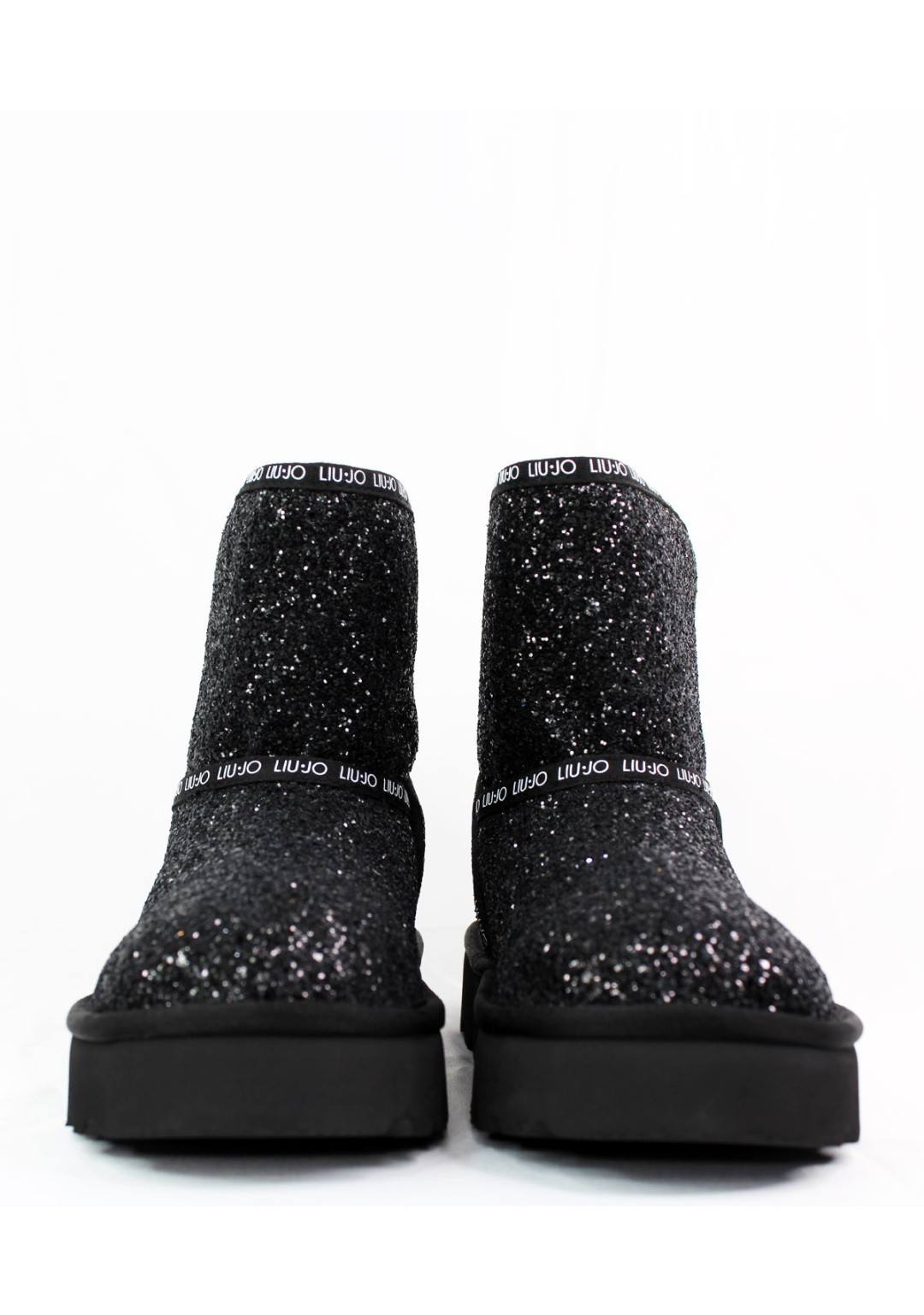 LIU JO Stivaletto glitter con pelliccia