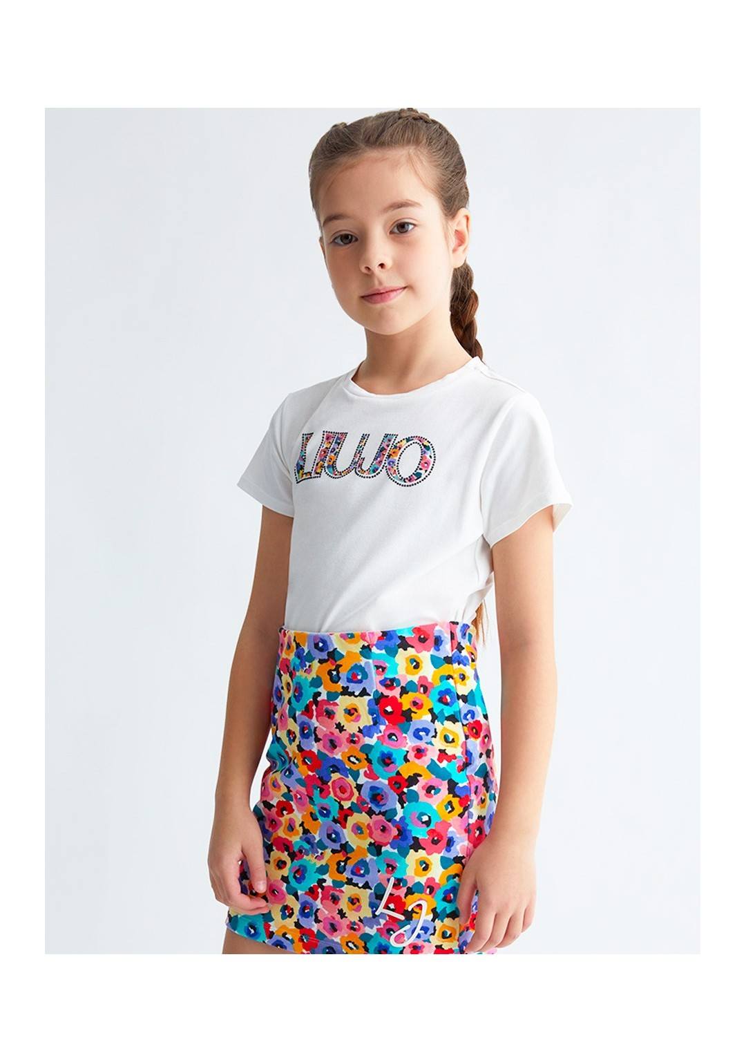 LIU JO - Logo Fiorato - Bambine e ragazze - GA3040