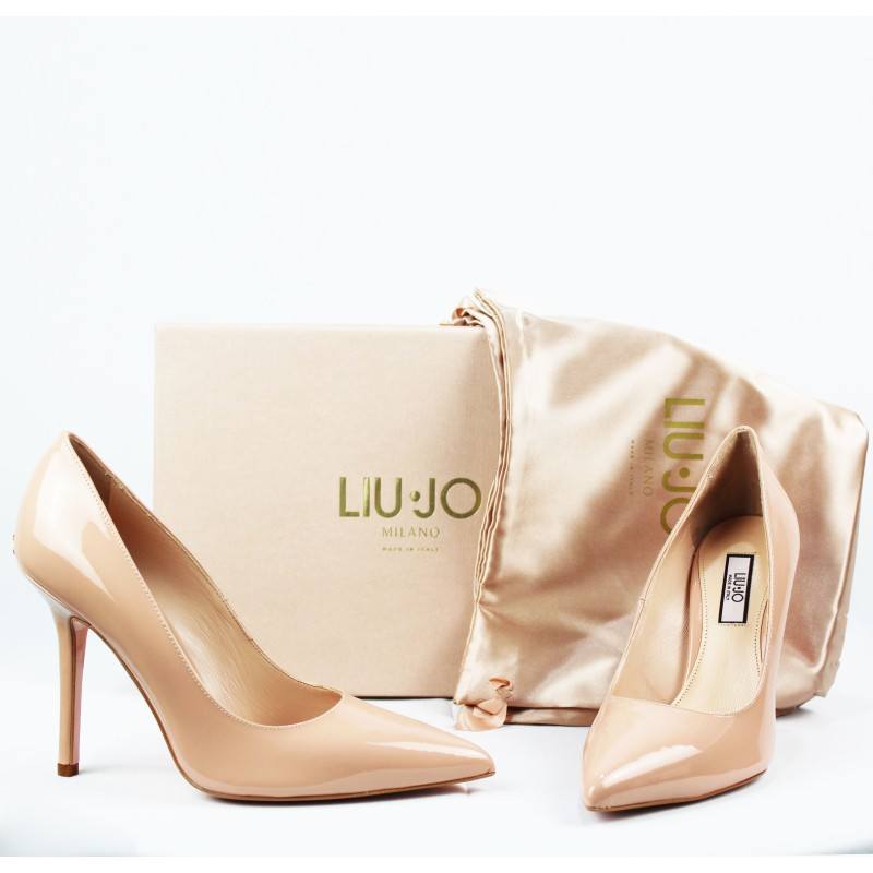 Liu-jo tronchetto tacco alto 11cm.pelle black zip interna art.650