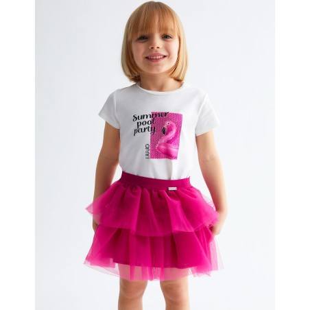 LIU JO - T-shirt Fenicottero - Bambine e ragazze - KA3148  J5003