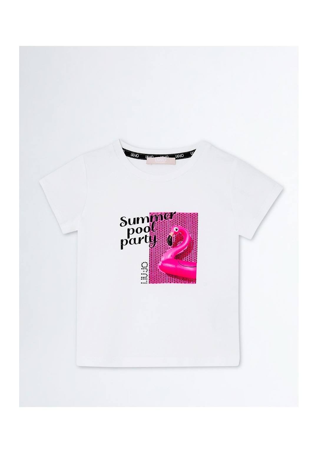 LIU JO - T-shirt Fenicottero - Bambine e ragazze - KA3148  J5003