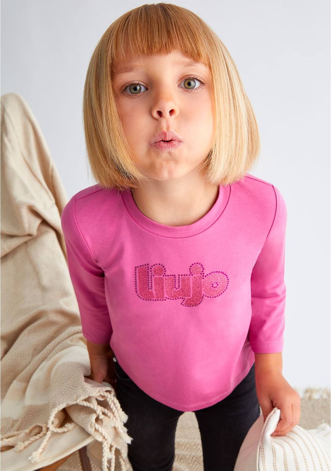 LIU JO - T-Shirt Logo - Bambine e ragazze - KF3048 J088 F