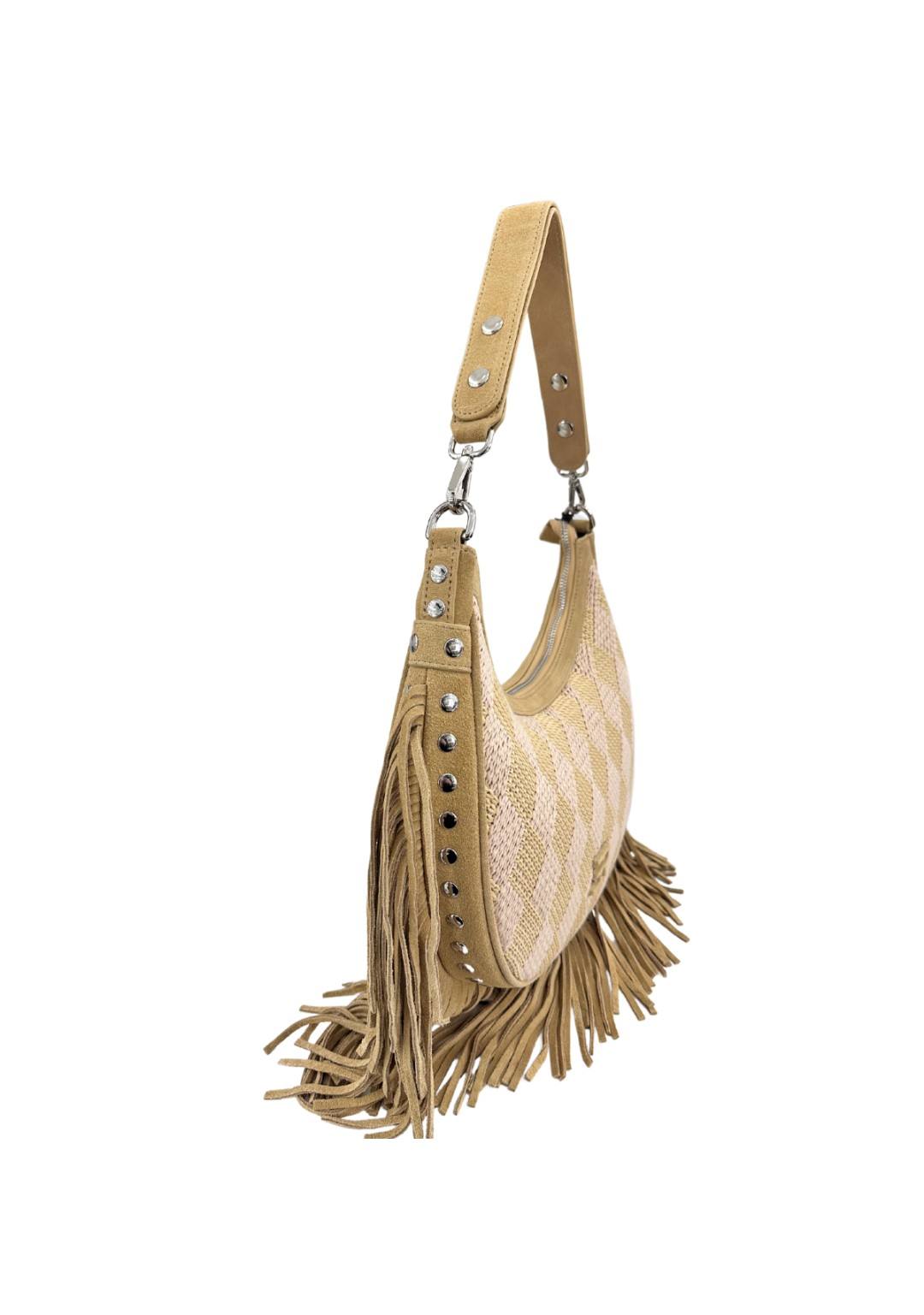 Ermanno Scervino - Large Hobo - Donna - 12401927 Terra Straw
