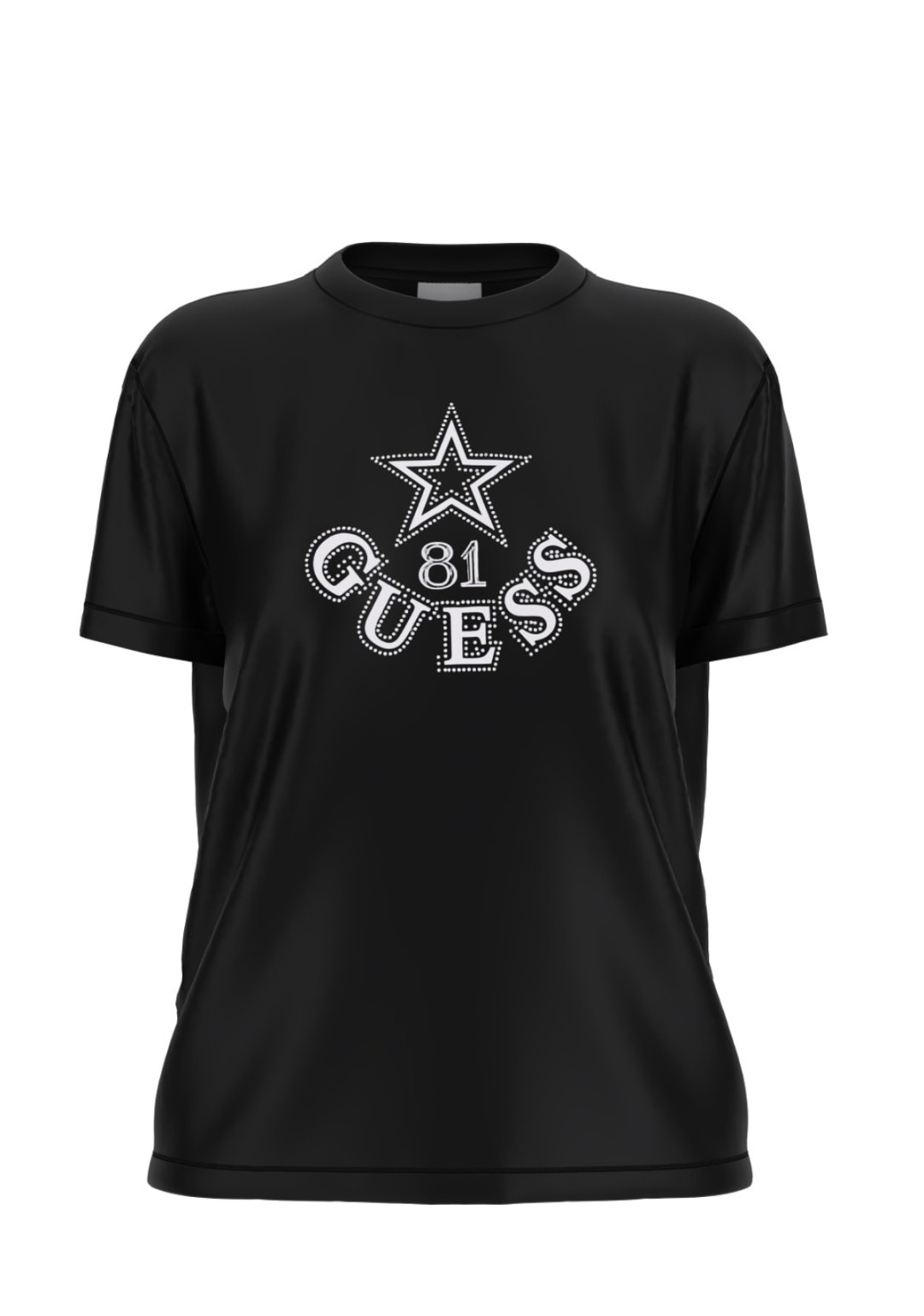 Guess - T-Shirt con logo strass - Donna - V6YI04K4268-JBLK