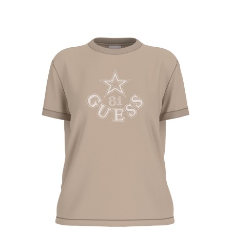 Guess - T-Shirt con logo strass - Donna - V6YI04K4268-G1DR