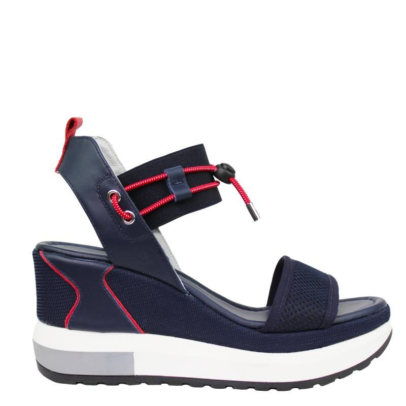 sandali con zeppa rossi